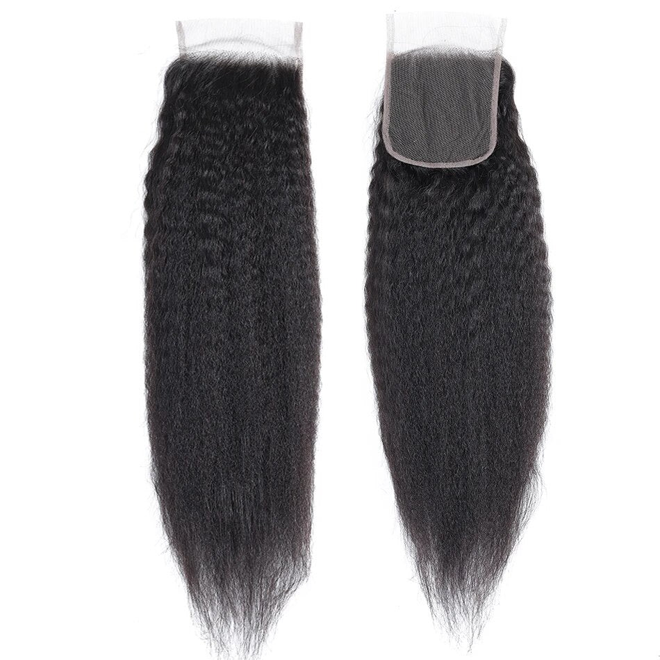 BRBL HD Kinky Straight Closure - Black Rose Bundles Luxe