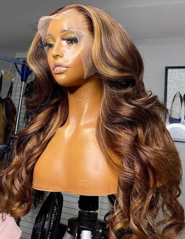 BRBL Highlight 13x4 Ombre Body Wave Wig - Black Rose Bundles Luxe