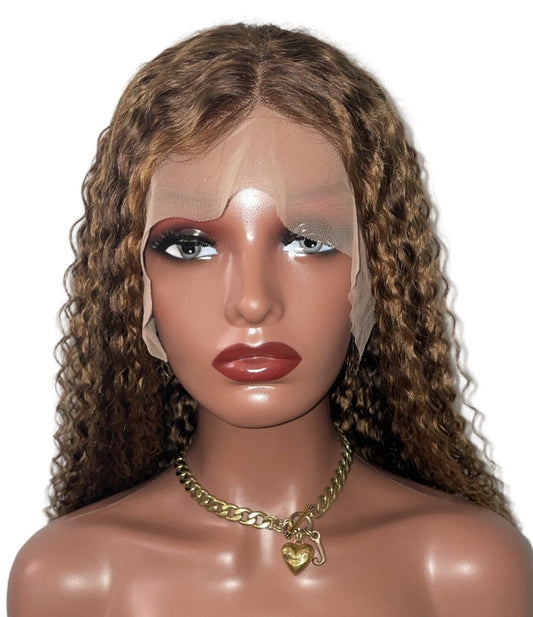BRBL Curly Hair Ombré Blonde Wig - Black Rose Bundles Luxe