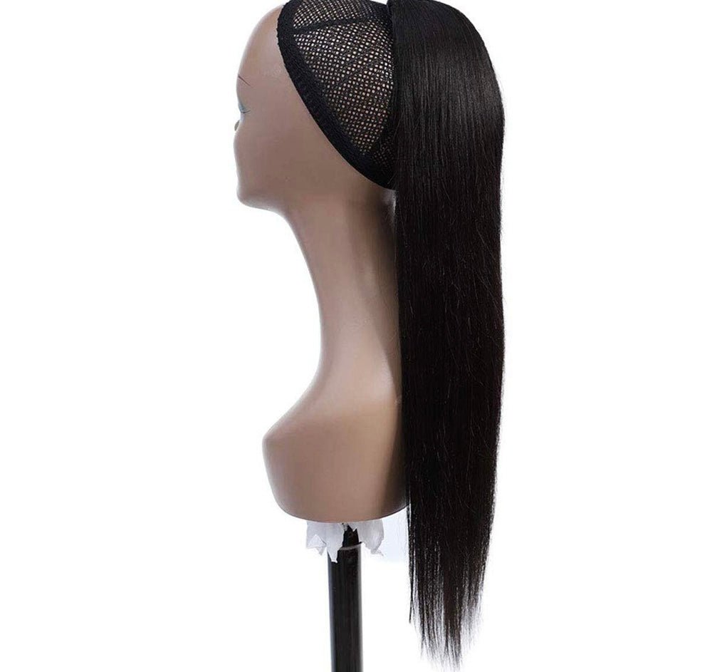 BRBL Kinky Straight Wrap Around Ponytail - Black Rose Bundles Luxe